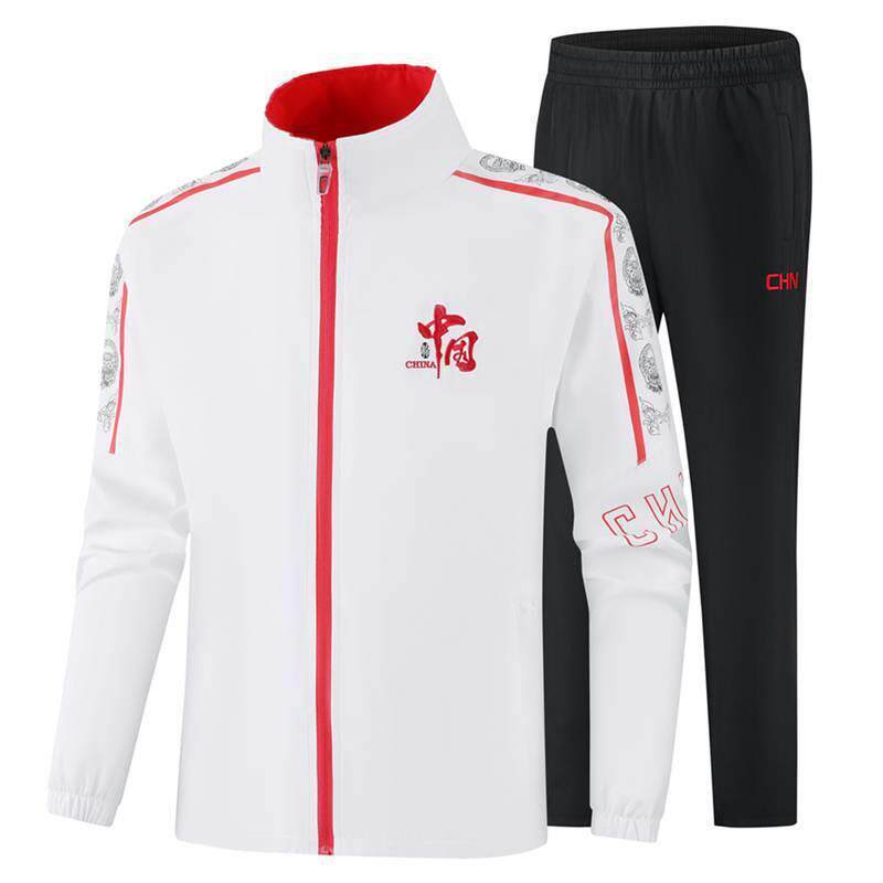 运动服套装男女运动员国服体育生训练服团体队服武术教练服 跑步