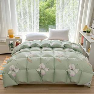 全棉印花立体双层羽绒被壳自充绒半成品羽绒被套送充绒管工具