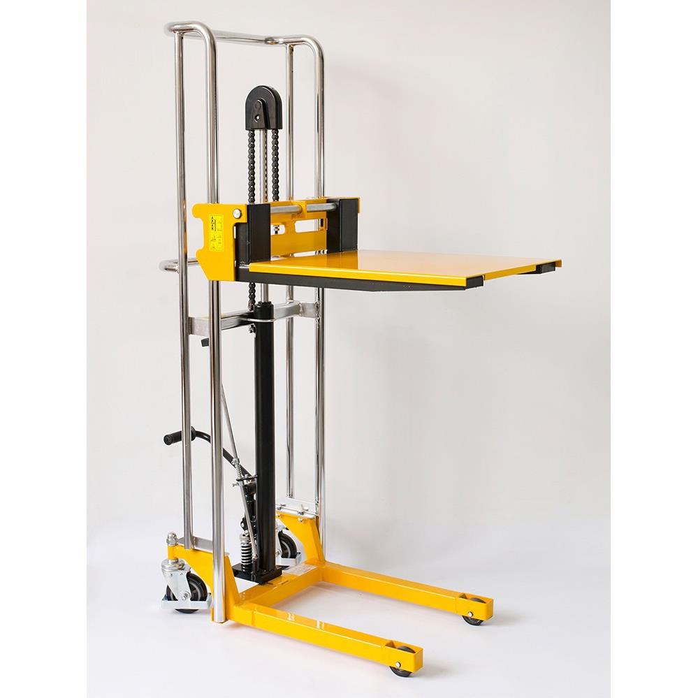 产地货源轻便随车携带手动液压轻型堆高车小型升高车