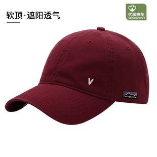 【官网正品】Poragomla棒球帽男女款透气鸭舌帽时尚百搭防晒字母V
