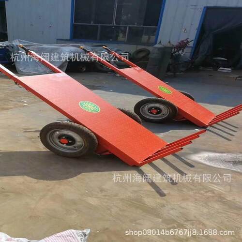 小型电动手推拉砖车 农用搬运车爬坡运输载重王 工地平板拉砖车