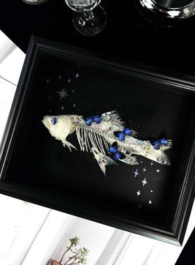 鱼骨雅灰蝶紫蓝相框摆台送女友