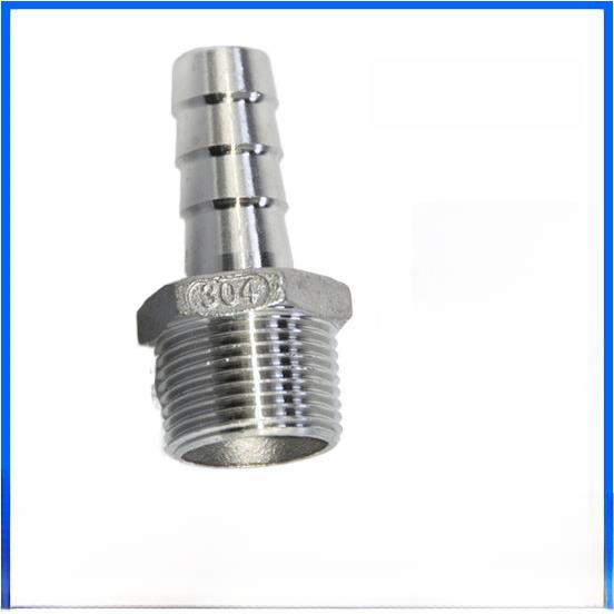 304不锈钢宝塔接头六角外丝螺纹水嘴接水管软管皮管倒刺皮插竹节