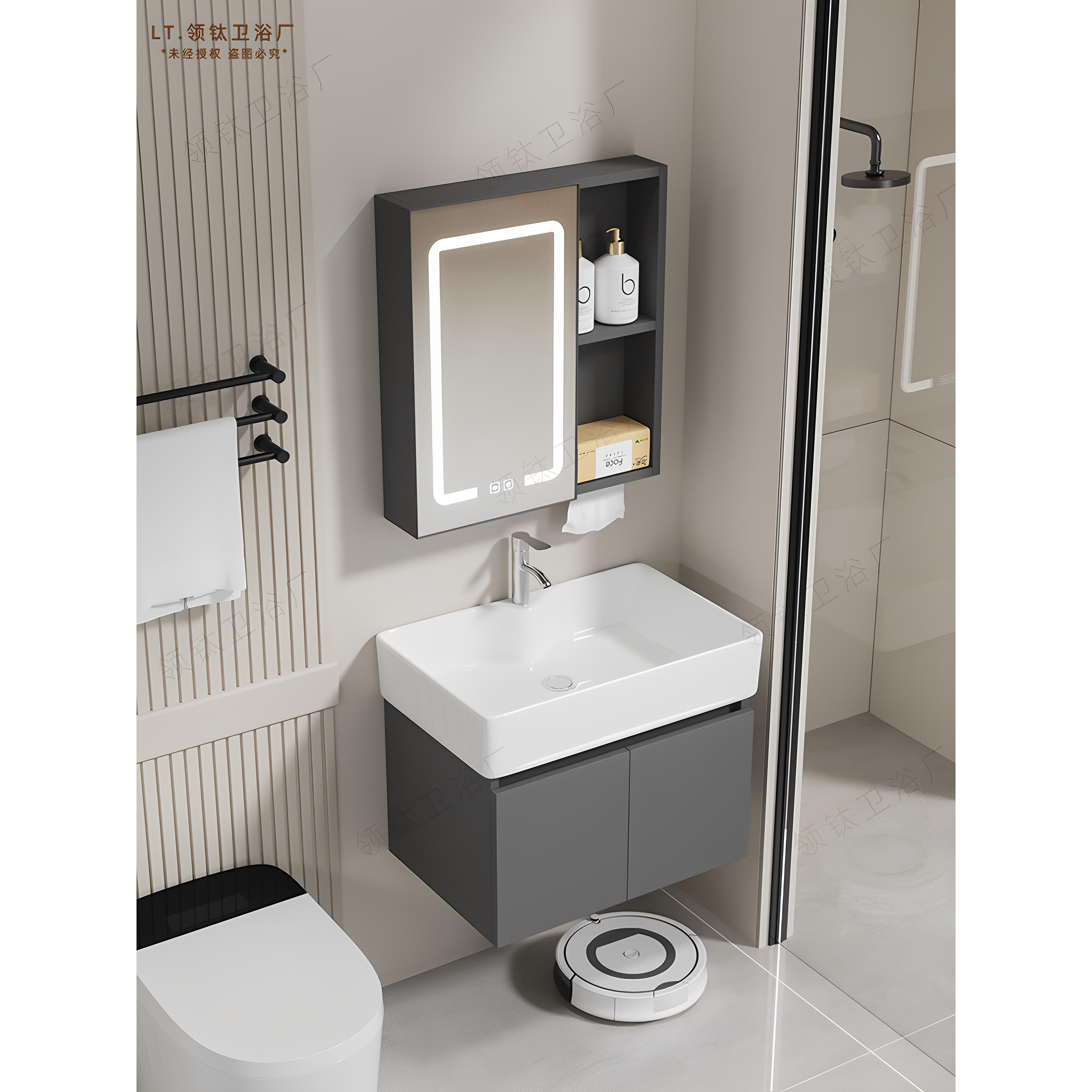 蜂窝铝小户型浴室柜组合卫生间洗脸盆挂墙式洗手盆北欧洗漱台盆