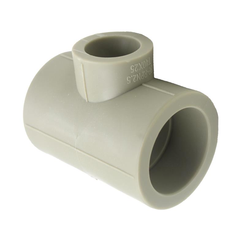 灰色PPR异径三通大小三通变径三通 大小水管变接 ppr热熔异径接头