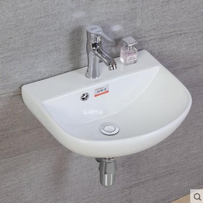 挂墙式洗脸盆迷你支架盆阳台挂盆小户型卫生间挂式洗手盆三角陶瓷