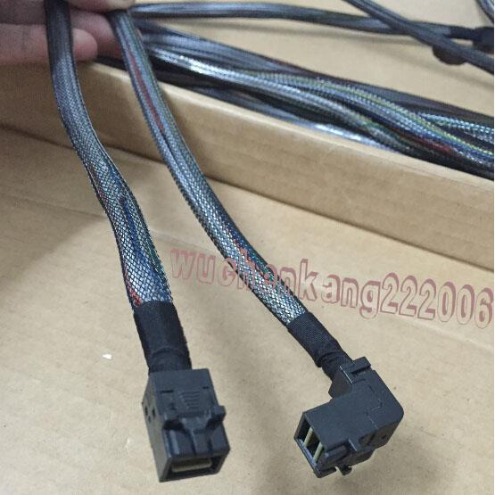 原装拆12G原装HD Mini SAS线8643转SFF 8643阵列卡内置直-弯头