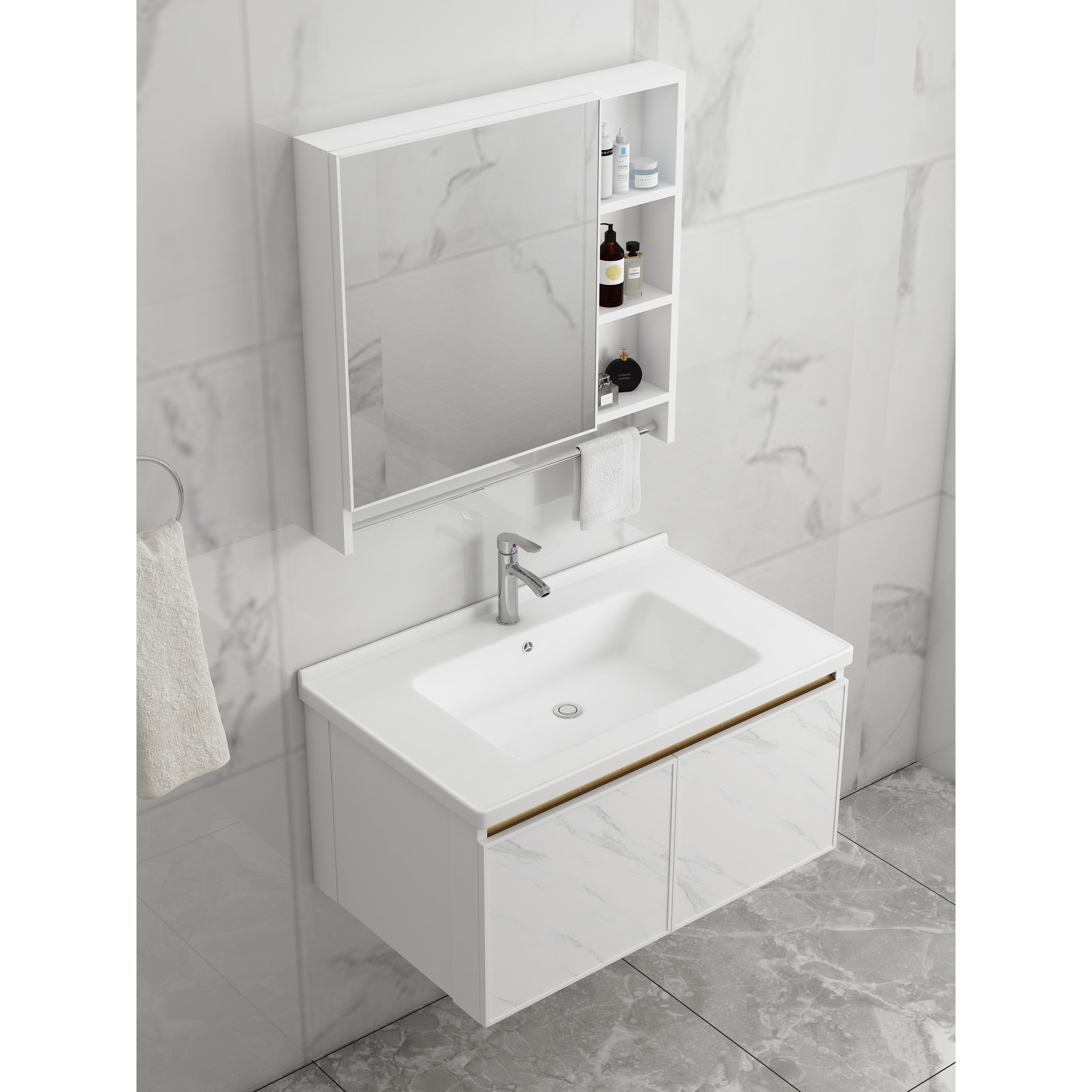 挂墙式洗手盆卫生间一体陶瓷洗脸盆浴室柜组合洗漱台池面盆小户型