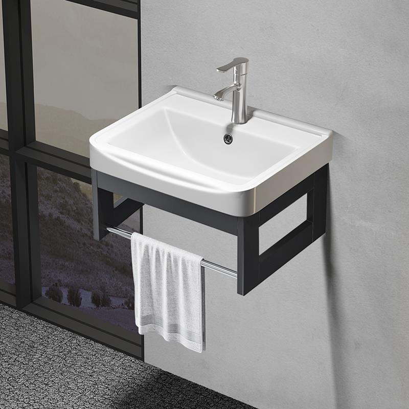 简约挂墙式洗手盆小户型浴室柜阳台陶瓷洗脸盆柜组合卫生间