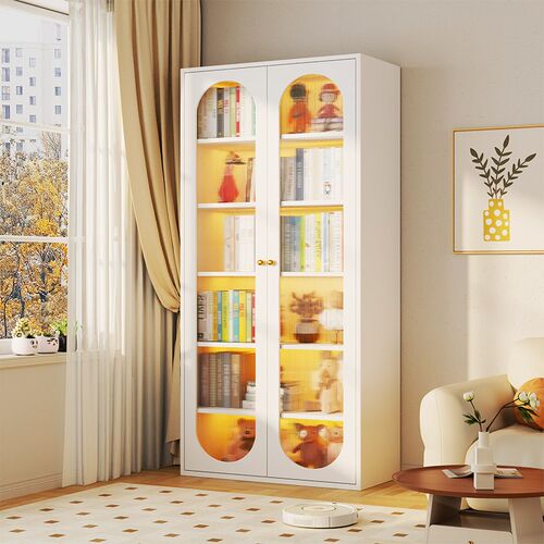书柜学生家用柜子多层储物柜一体收纳柜书架落地置物架手办展示柜