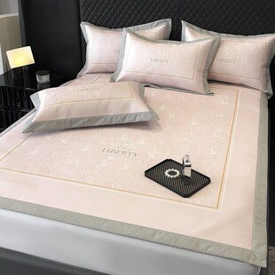 A类 可水洗凉席三件套冰丝席夏季空调软席子1.8m床1.5m米可折叠