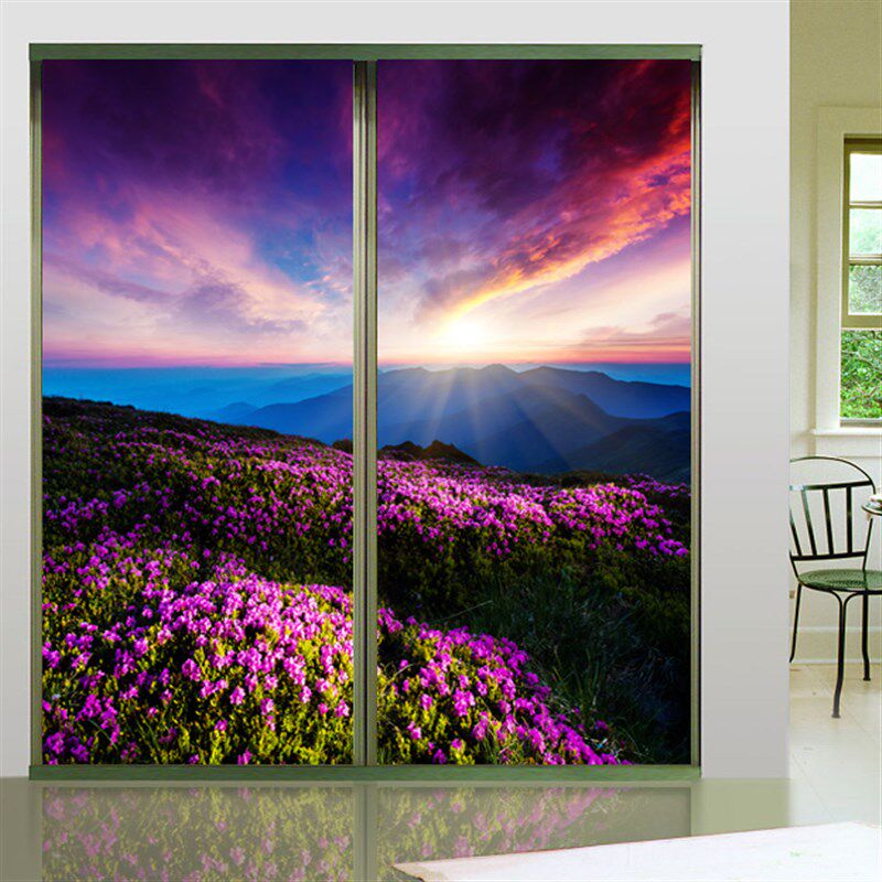 衣柜移门家具翻新环保防潮不透贴纸 紫色花海艺术玻璃彩色贴膜,家居饰品,玻璃膜/贴,淘宝优惠券,粉丝福利购,淘宝优惠卷
