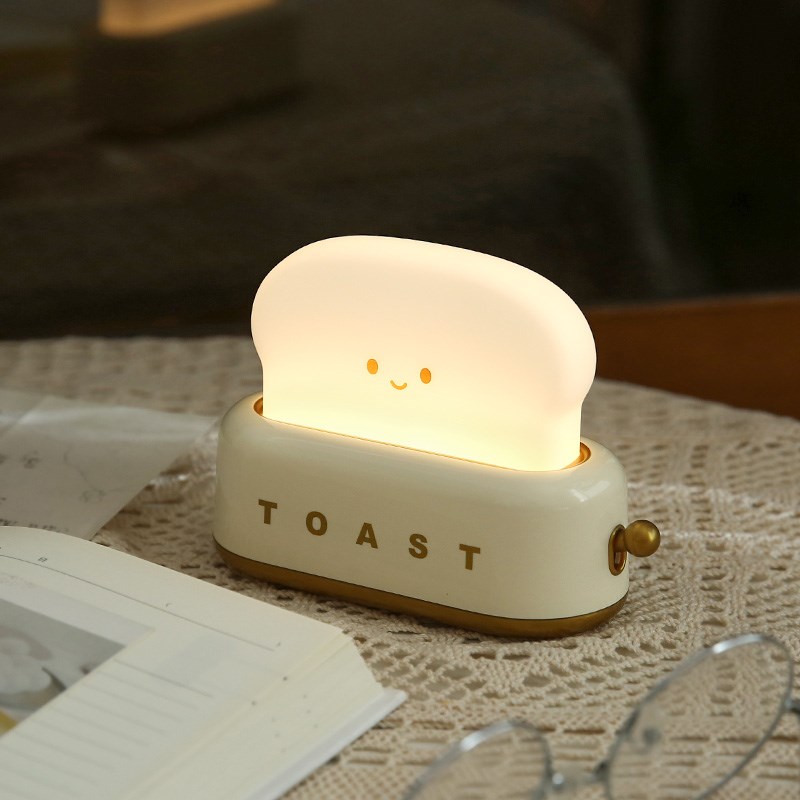 小日子不翻篇 治愈m面包机灯小夜灯情侣礼物氛围灯调光定时usb充