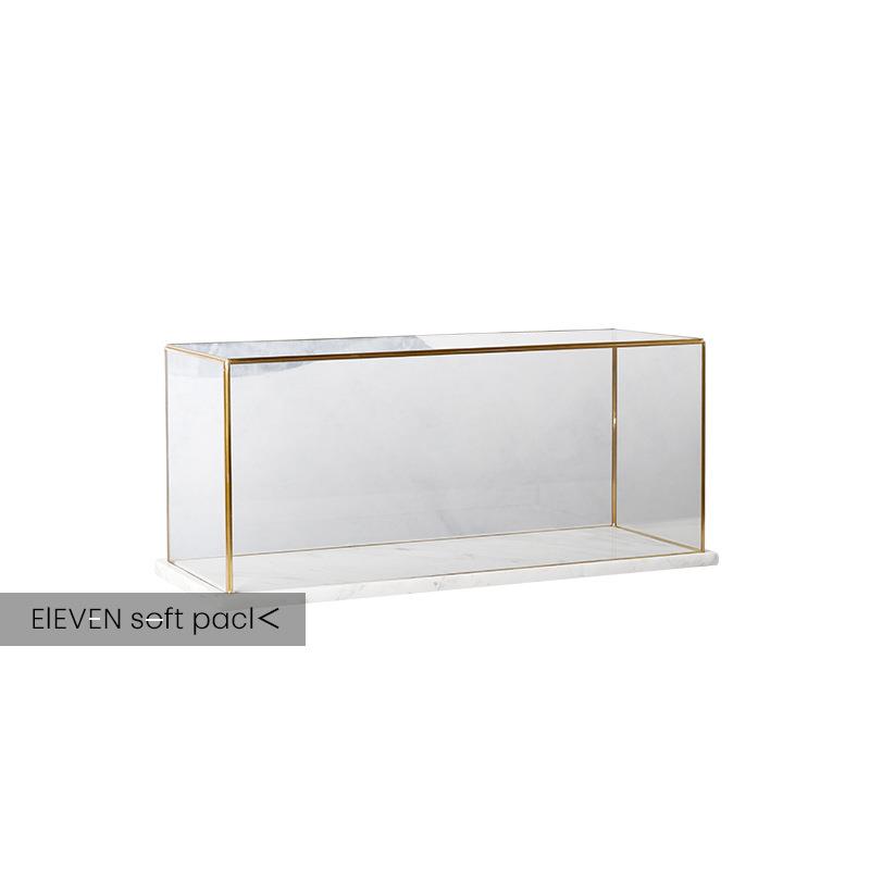 新中式板房间软装饰品方形透明玻璃展示柜罩子保护防尘博古架摆件