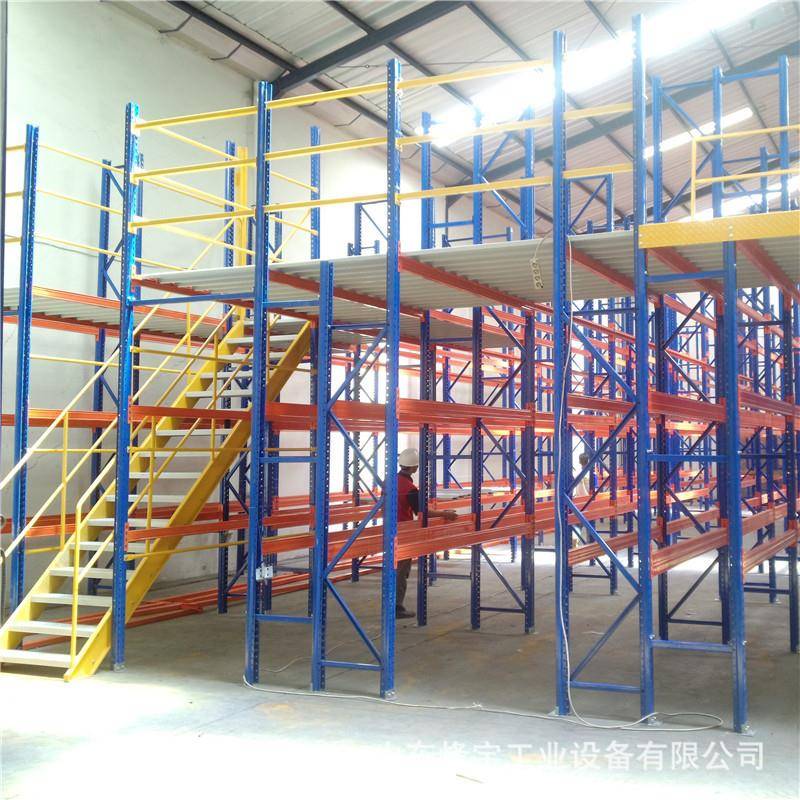 工厂加工仓库阁楼货架组合式平台2层钢结构重型仓储货架