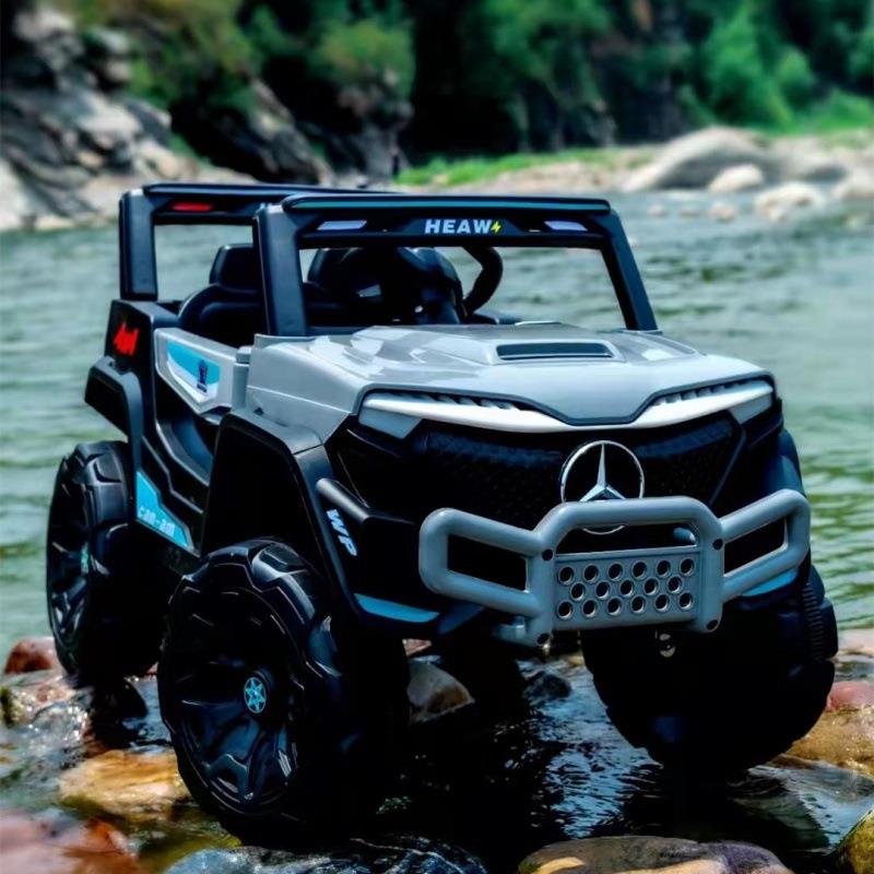 新款儿童电动汽车四轮可坐人小孩带遥控越野车宝宝玩具车