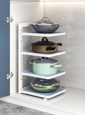OF9D厨房多层置物架家用多功能橱柜下水槽锅具灶台分层放锅架收纳