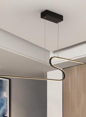 极简主义餐厅吊灯创意艺术S形吊灯北欧风格吧台餐桌时尚吊灯