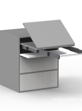 多功能隐藏式伸缩餐桌滑轨平推折叠隐形抽拉多节导轨桌连接五金件