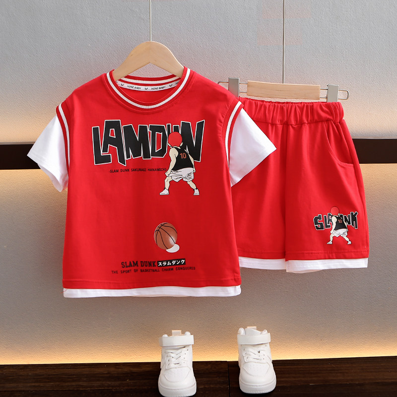 男童夏装篮球服套装2024新款儿童装女宝宝夏季短袖运动纯棉表演服,童装/婴儿装/亲子装,套装,淘宝优惠券,粉丝福利购,淘宝优惠卷