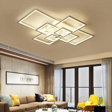 新款上市现代简约led吸顶灯亚克力大气几何长方形客厅卧室吸顶灯