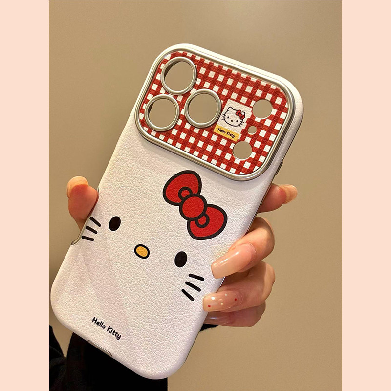 钰锴 可爱蝴蝶结kitty表情适用苹果17ProMax手机壳ip