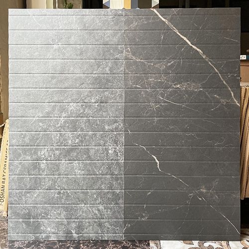 简约新款哑光浴h室拉槽瓷砖淋浴房防滑耐磨地板砖卫生间脚踏石黑