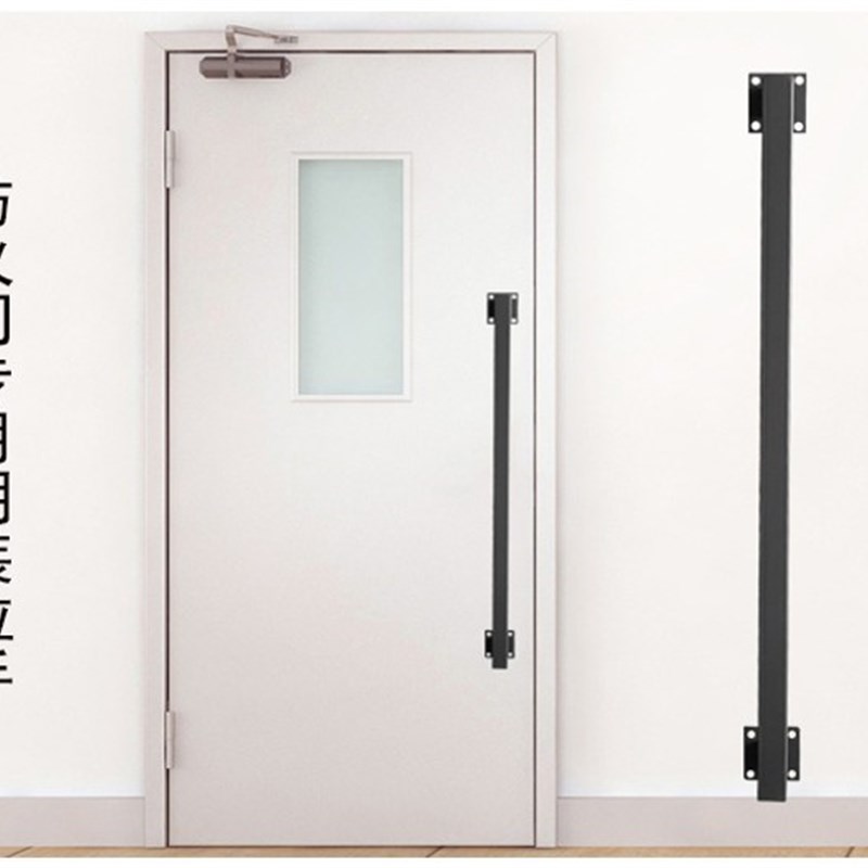 明装拉手防火门木门滑门s工地大门复古门把手酒店包厢房门拉手灰