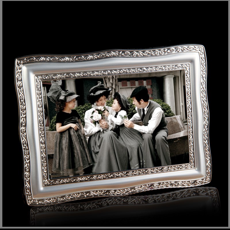 装饰创意金属相框摆m台6寸7寸8寸10寸欧式挂墙相架摆件水晶像框