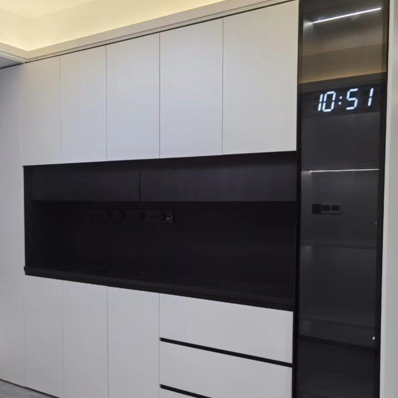 柜门电子钟大数字显示2q025年新款酒柜挂墙简约现代插电大数字时