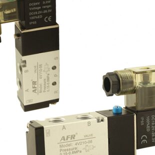 气动24v电磁电阀二位五通电磁换向阀控制器开关气阀4V110 310 210