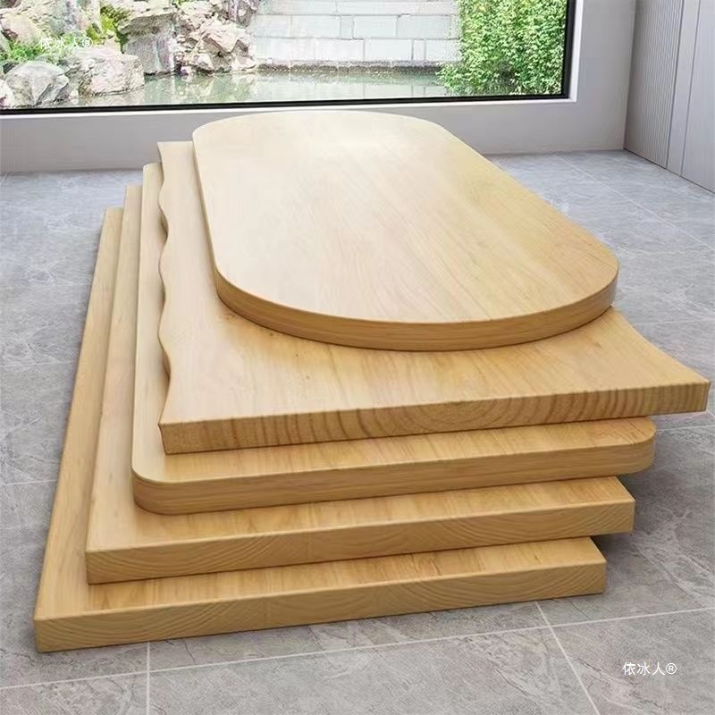 纯实木加厚松木板吧台板台面办公桌大木板写字Q台板桌面隔板飘窗