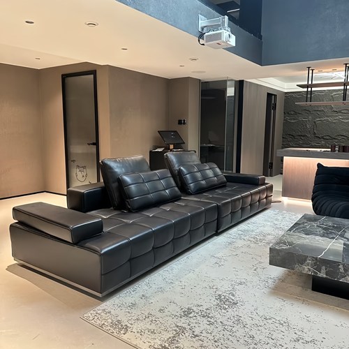 全真皮劳伦斯头层牛皮直排沙发