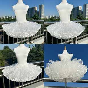 裙撑lolita暴力无骨狗短撑日常飞天纱撑洛丽塔鸭屁股裙撑花田喜事