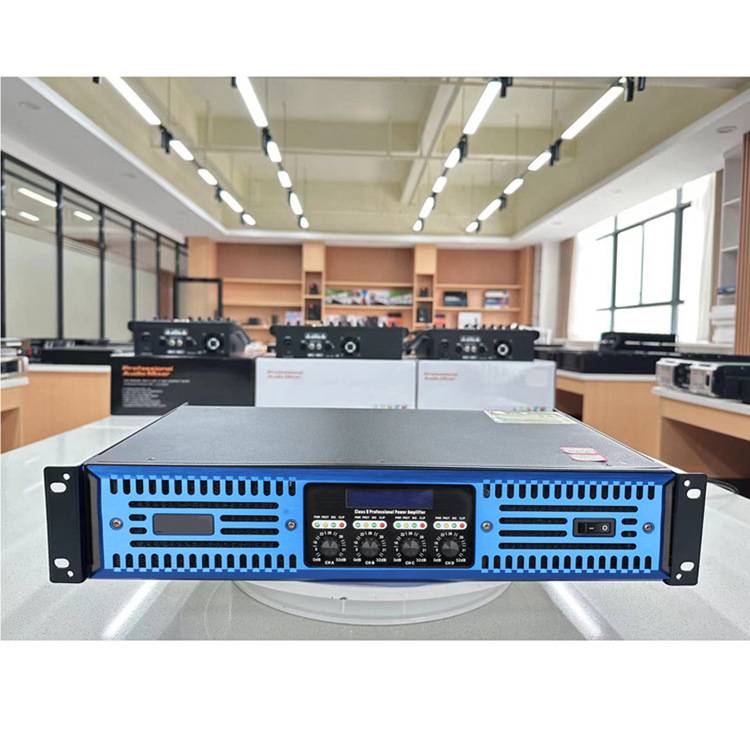 2U专业数字功放四通道 功率D放大器舞台演出会议工程酒吧KTV功放