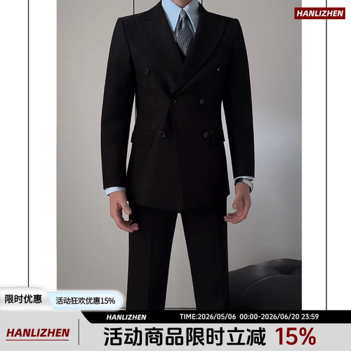 西装套装男正装商务休闲订婚高端礼服婚礼新郎结婚大码西服三件套
