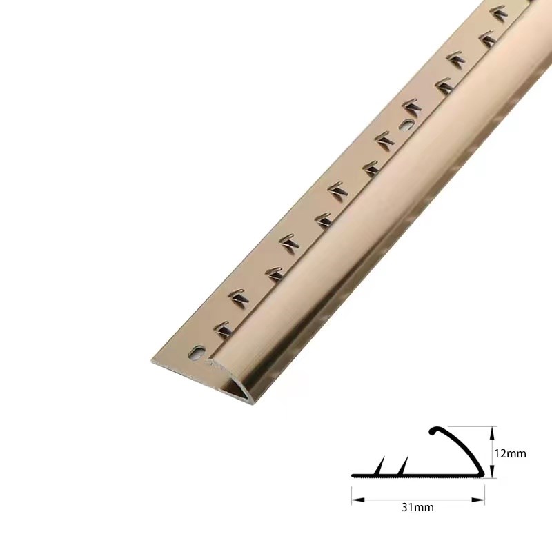 地毯边压条收f边条铝合金属酒店地毯包边条玫瑰金收口条接缝锁边