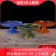 包邮 精美彩色水琉璃八吉祥供果盘供奉莲花曼扎盘托盘藏式 果盘7寸