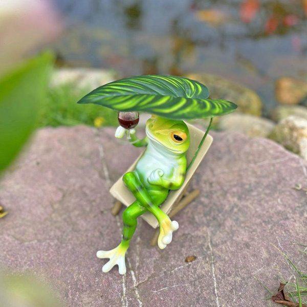 躺椅青蛙休闲度假松弛感网红摆件客厅阳台户外造景布置装饰工艺品,家居饰品,户外/庭院摆件,淘宝优惠券,粉丝福利购,淘宝优惠卷