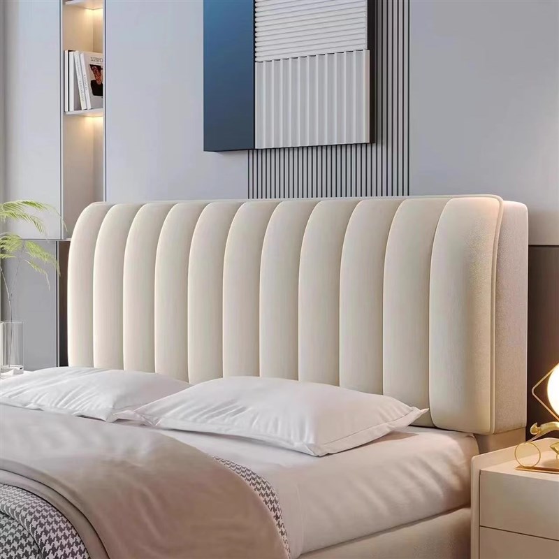 全包加厚床头罩套简约软r包床头套欧式弧形皮木床靠背罩防撞防尘