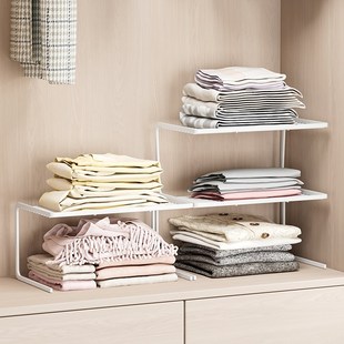 衣柜收纳分层架子橱柜衣服整理隔断寝室衣橱空间改造分隔板置物架