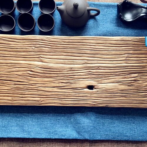 原生态实木老榆木干泡茶盘茶托整块风化木板茶台原木旧拍照背景板