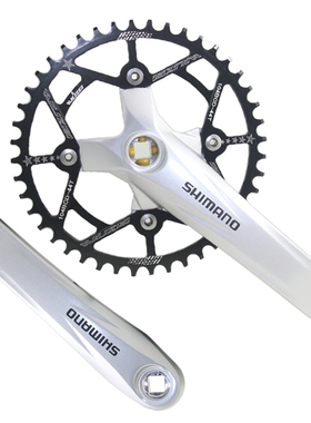 登山车正负齿M391曲柄44 48 52T齿折叠车单盘改装方孔大齿盘91011