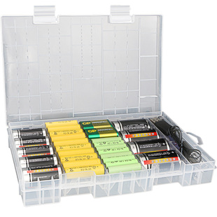 装1号2号5号7号9V电池收纳盒五号七号通用的电池盒储存盒塑料盒子