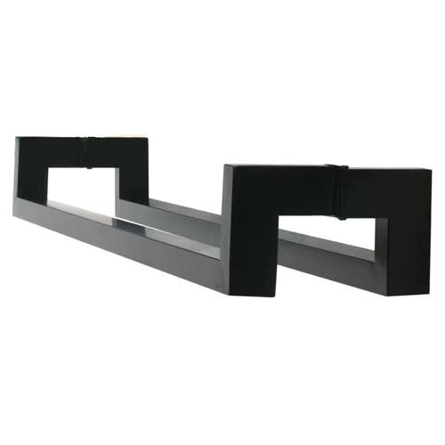 不锈钢玻璃门方管拉手黑色大拉手木门把手地弹簧门方管亚黑大拉手