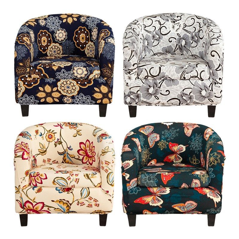 沙发套罩单个沙发套全包接待单人半E椭圆盖布酒店小儿童沙发罩新