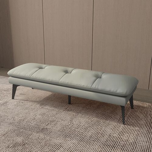 北室轻奢卧沙床尾凳小户型皮艺欧发凳客厅书房休息长凳懒人床榻