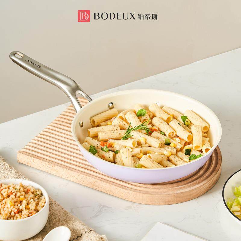 铂帝斯煎锅家用平底煎蛋饼牛排不粘锅陶瓷层304不锈钢锅锅具