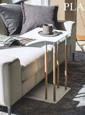 日式可移动边几桌铁木结合客厅沙发小茶几架边柜侧边柜床头小边几