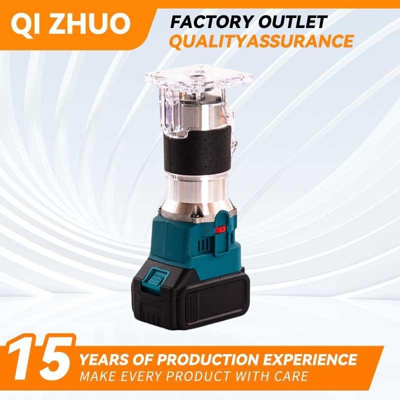 无刷锂电修边机无尘木工充电式开槽机多功能修边挖孔雕刻机